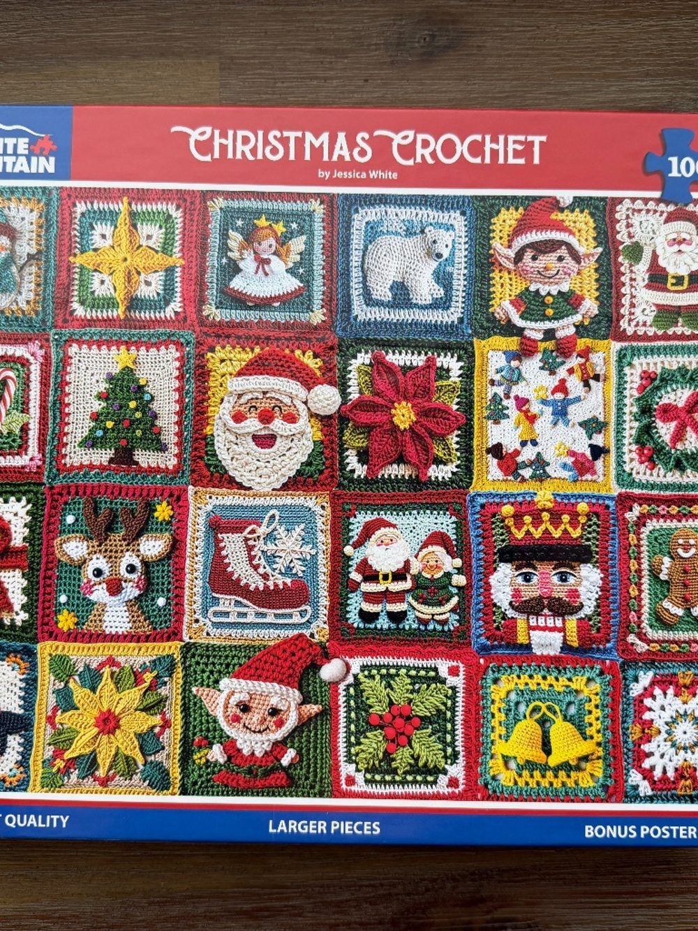 White Mountain Jigsaw Puzzle - Christmas Crochet - 1000pcs